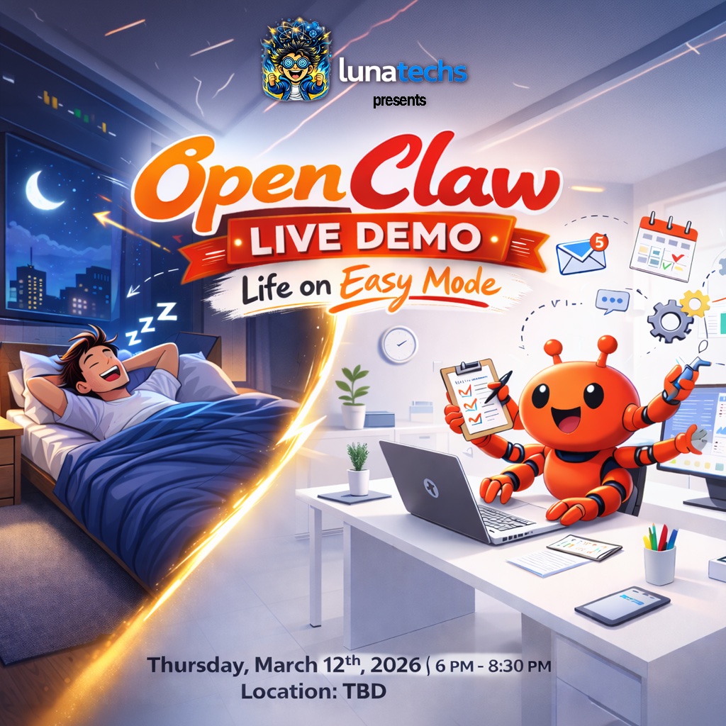 OpenClaw LIVE DEMO - Life on Easy Mode event banner