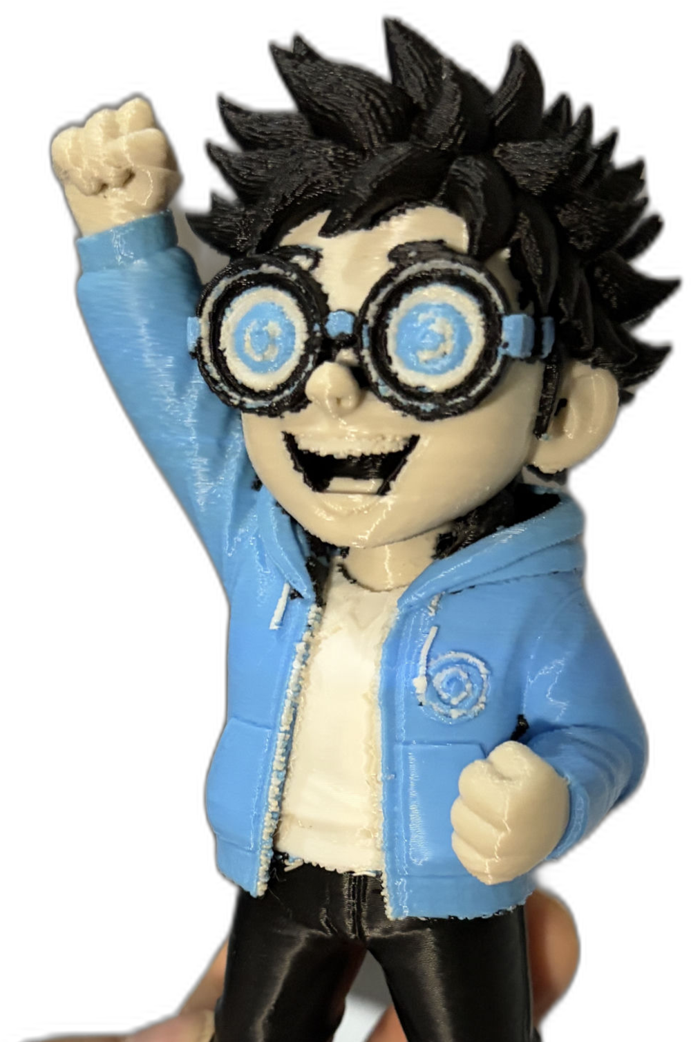 The 3D-printed Lunatechs mascot figurine.