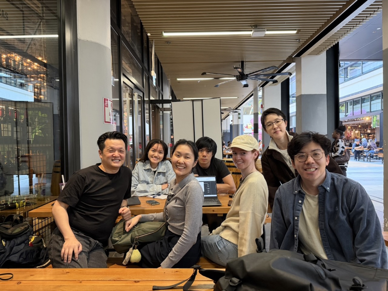 Group photo at Boba and Tech meetup at Central Market